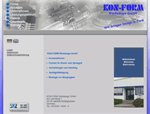 Tablet Screenshot of kon-form.de